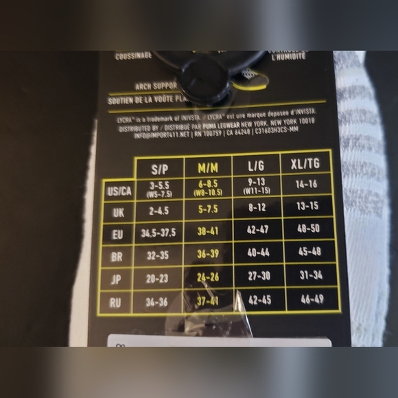 *3/$20 Puma Golf White Socks 3 pair NWT - Picture 4 of 4